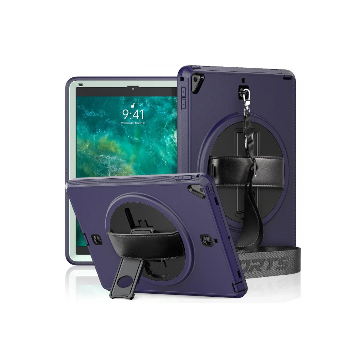 iPad Air 5 9.7 Otterbox Kılıf Strap-C Lacivert - Güçlü Korumalı Tablet Kapağı