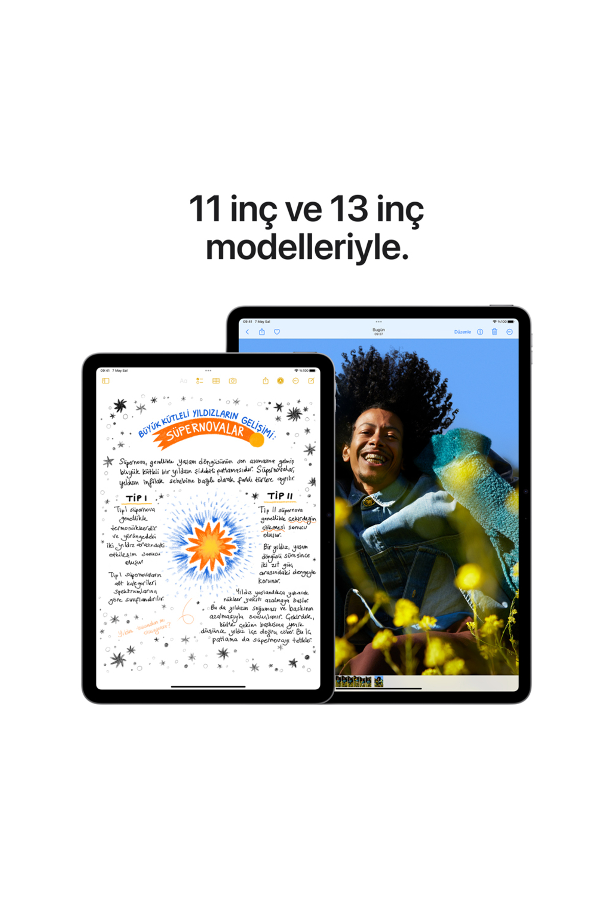 iPad Air M2 11 inç Wi-Fi 512GB (MUWL3TU/A) - Uzay Grisi