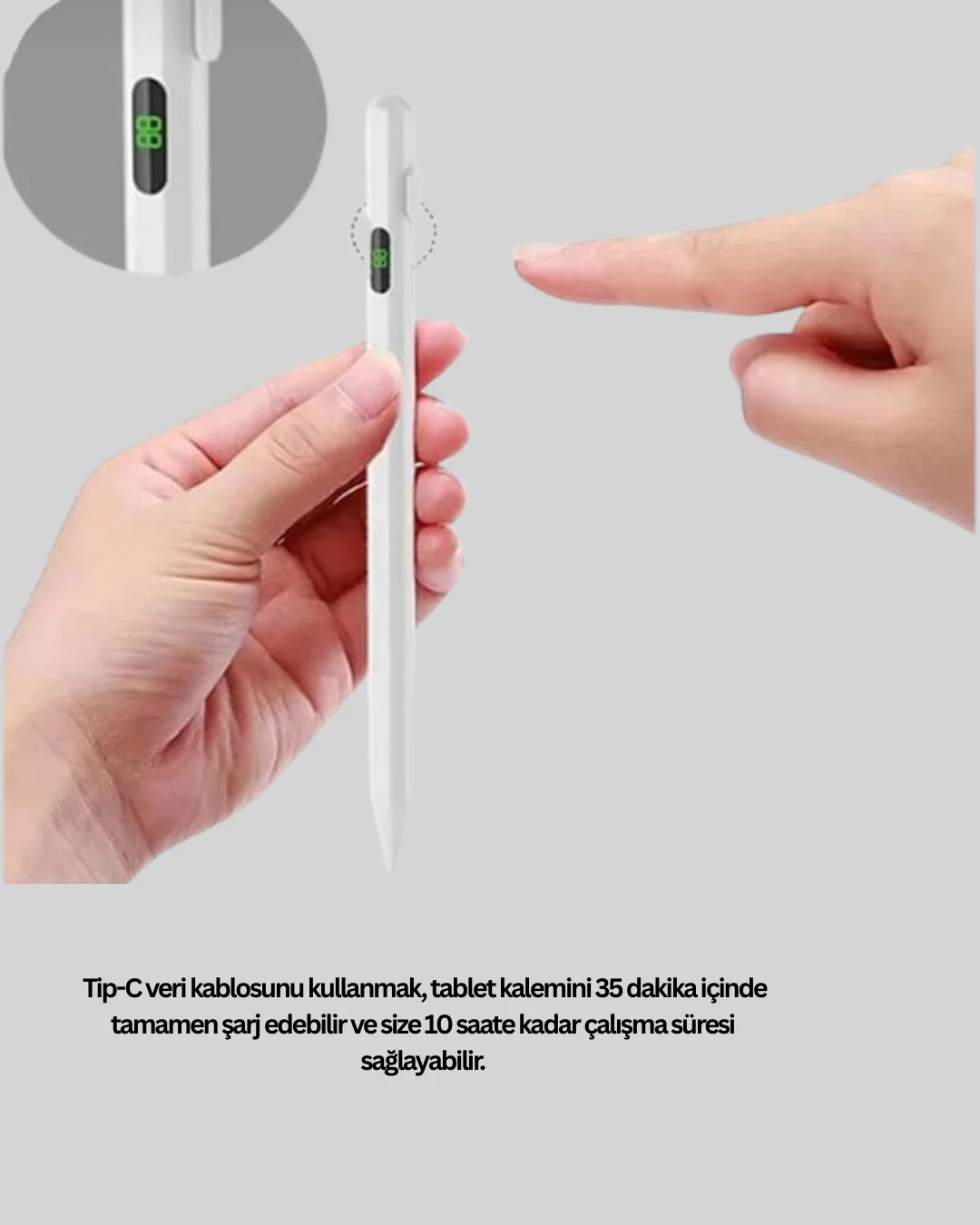 iPad için Manyetik Stylus Kalem 1.5mm Pürüzsüz Yazım Ultra Hassas