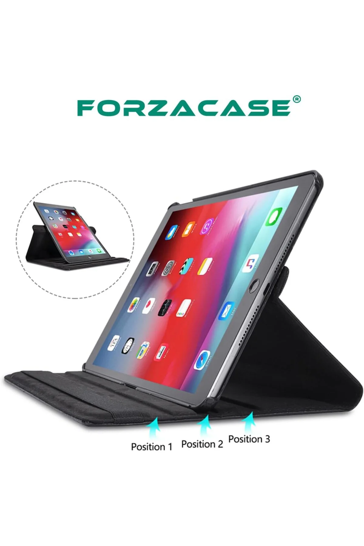 iPad Mini 4 / Mini 5 için 360 Derece Döner Standlı Kılıf - FC012 