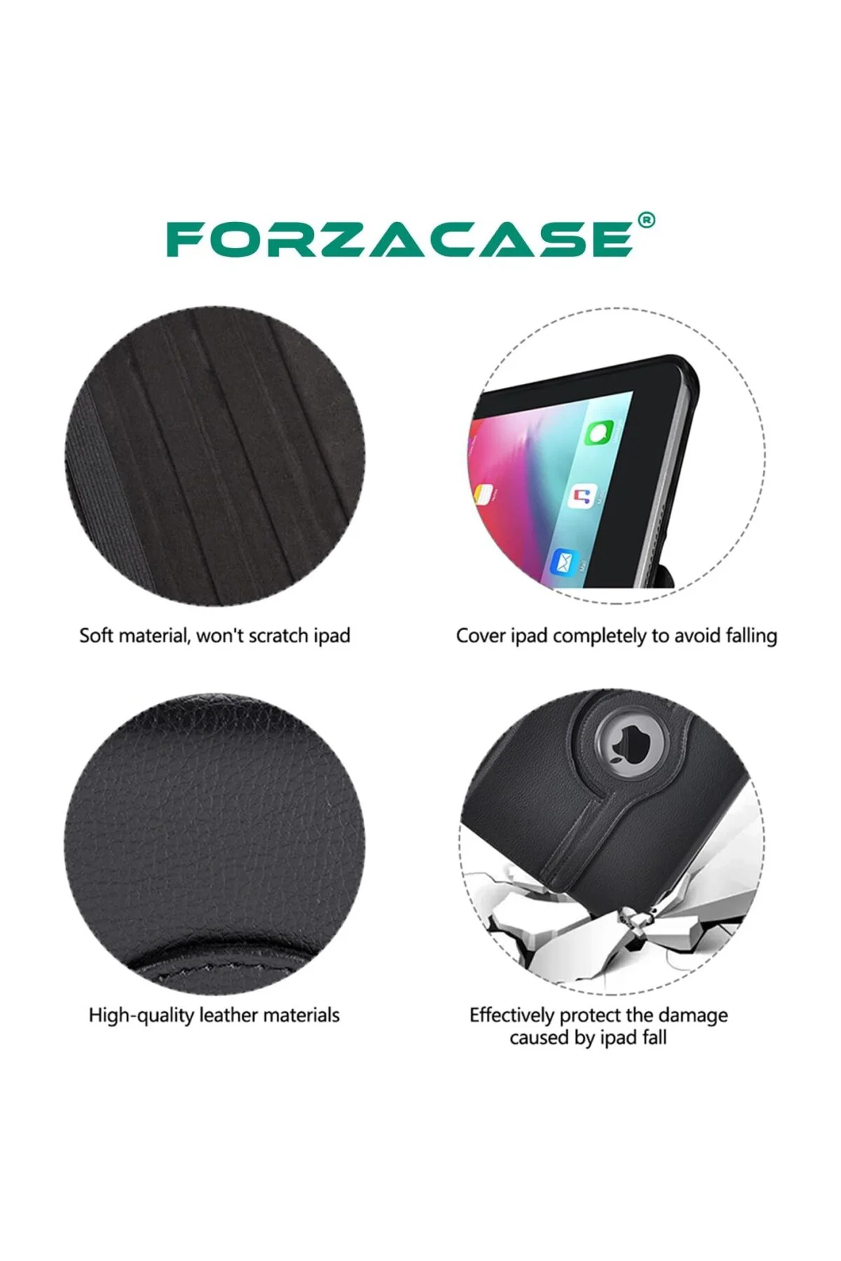 iPad Mini 4 / Mini 5 için 360 Derece Döner Standlı Kılıf - FC012 