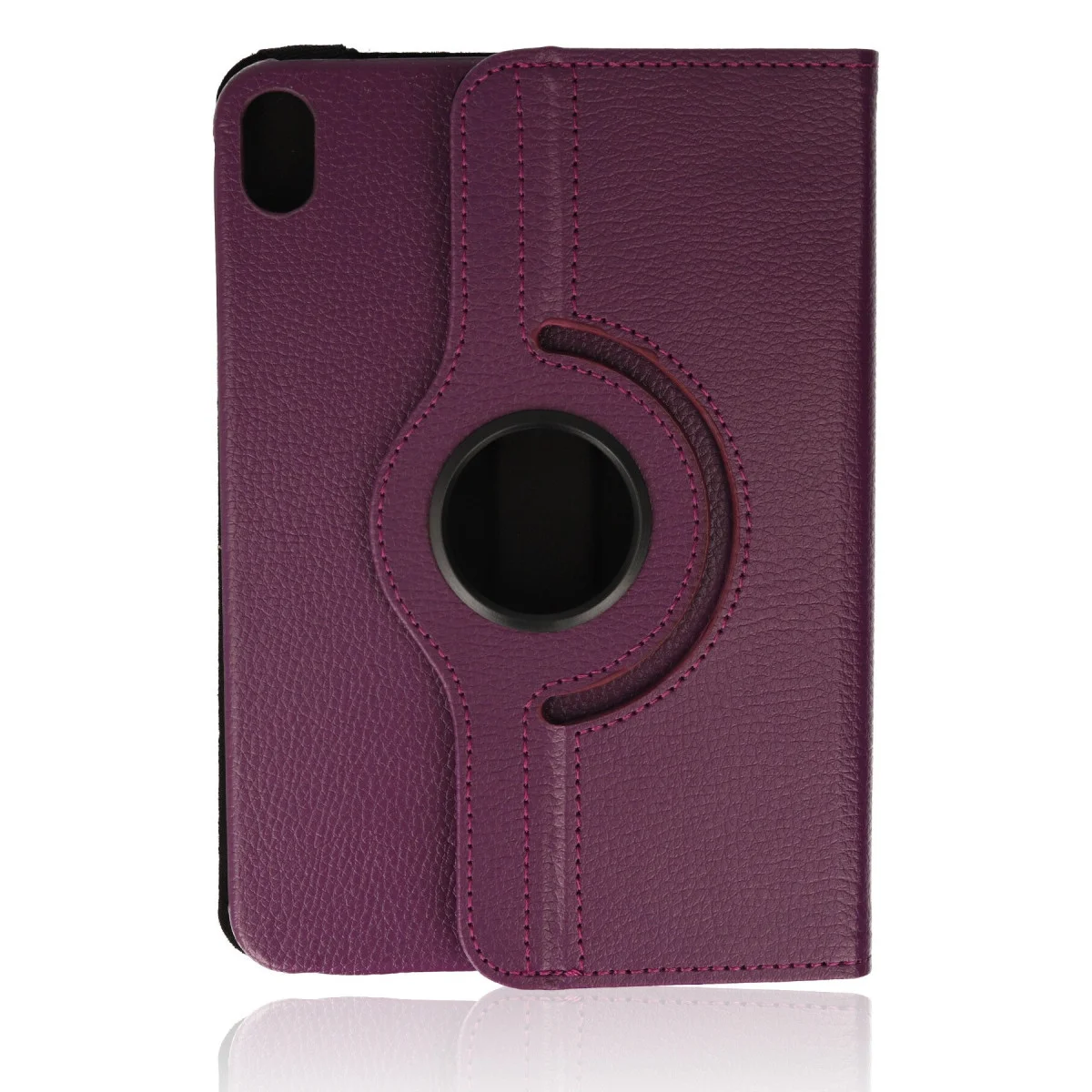 iPad Mini 6 Kılıf 360 Dönüşlü Deri Kılıf - Mürdüm