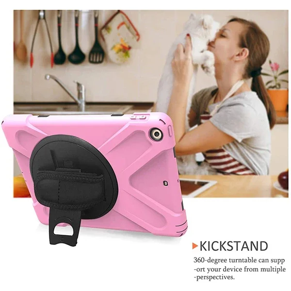 iPad Pro 10.5 3 Katmanlı Standlı Zırh Kılıf - Shockproof Case (5775)