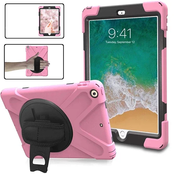 İpad Pro 10.5 3 Katmanlı Standlı Zırh Kılıf/Shockproof Case-1852