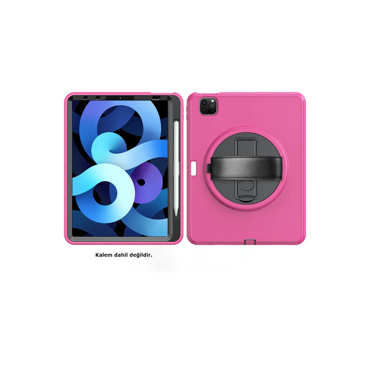 iPad Pro 11 (2018) Hand Strap Kılıfı - Pembe - Ergonomik Tutuş
