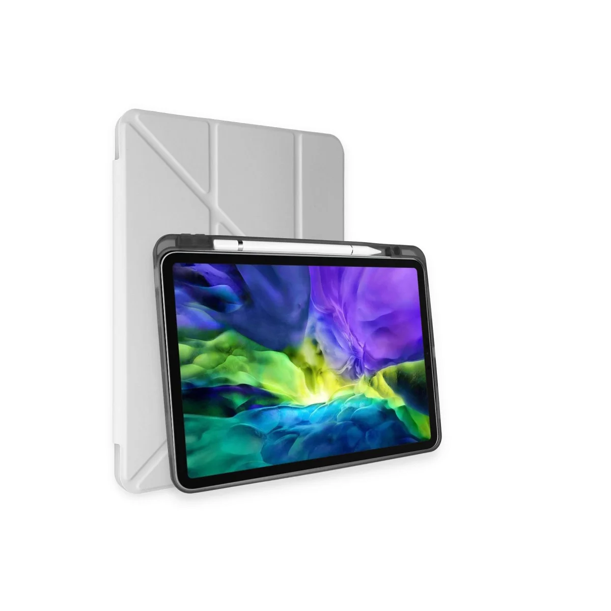 iPad Pro 11 (2018) Mars Kalemlikli Tablet Kılıfı - Gri