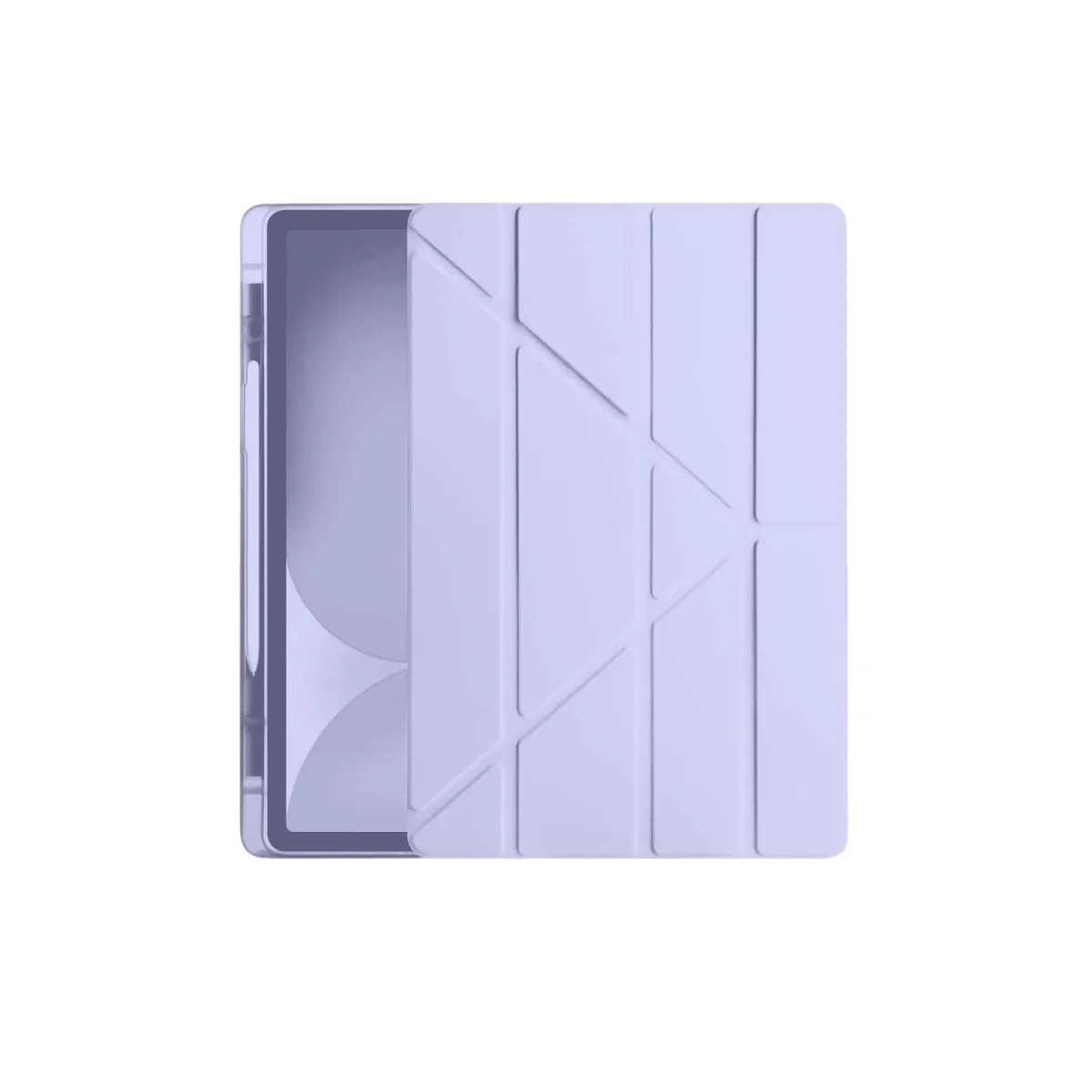 iPad Pro 11 (2024) Kılıf Kalemlikli Hugo Tablet Kılıfı - Lila