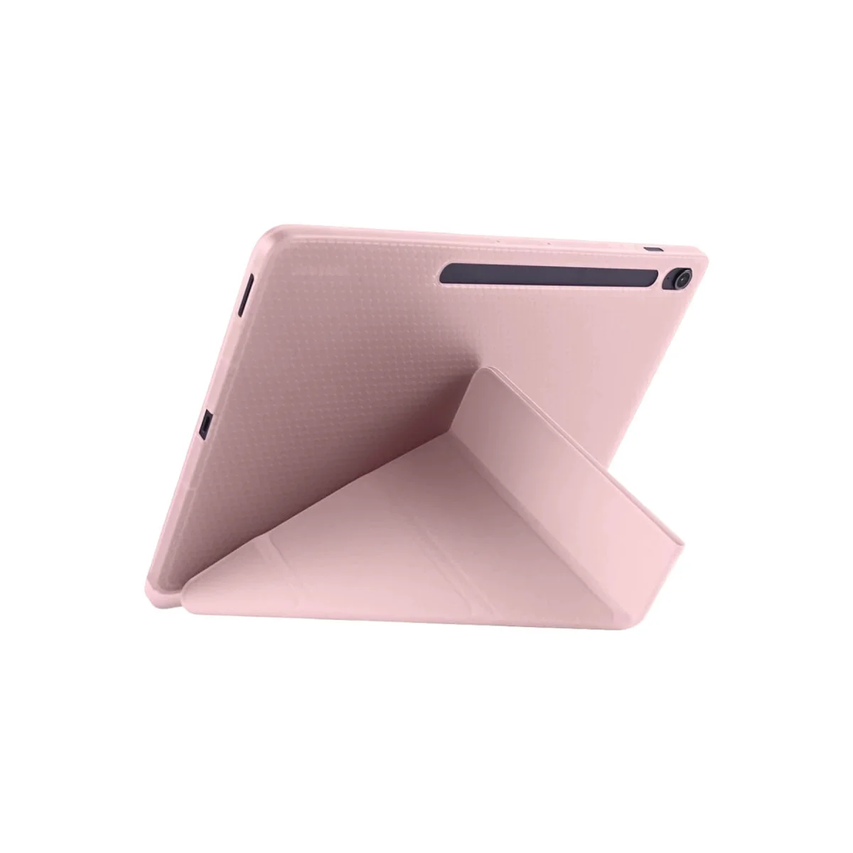 iPad Pro 11 (2024) Kılıf Kalemlikli Hugo Tablet Kılıfı - Rose Gold (Darbe Koruma)