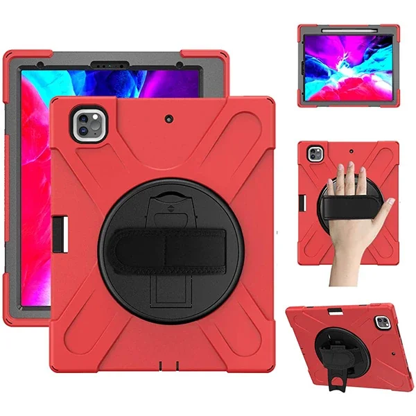 İPad Pro 12.9-inch (2021)-(2020) Kılıf Kalem Yerli 3 Katmanlı Standlı Zırh Kılıf-Shockproof-1852 İPad Pro 12.9-inch (2021)-(2020) Kılıf Kalem Yerli 3 Katmanlı Standlı Zırh Kılıf-Shockproof-1852