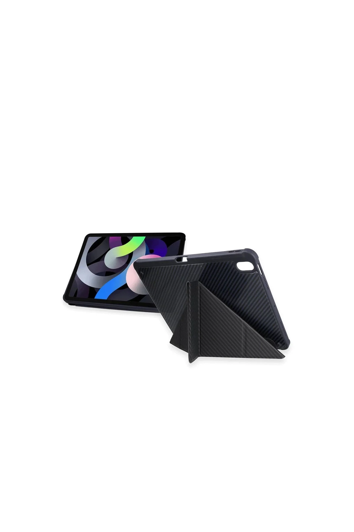 İpad Pro 13 (2024) Kılıf Color Karbon Tablet Kılıfı - Siyah