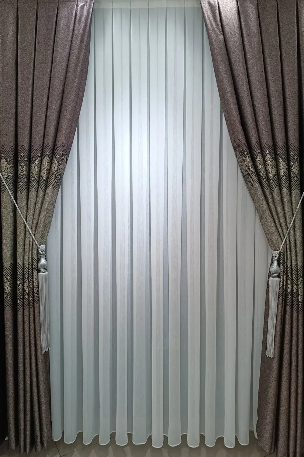 İpek Bambu Tül Perde (1/2,5 Normal Pile) Ağır Gramajlı Kırışmaz Ü