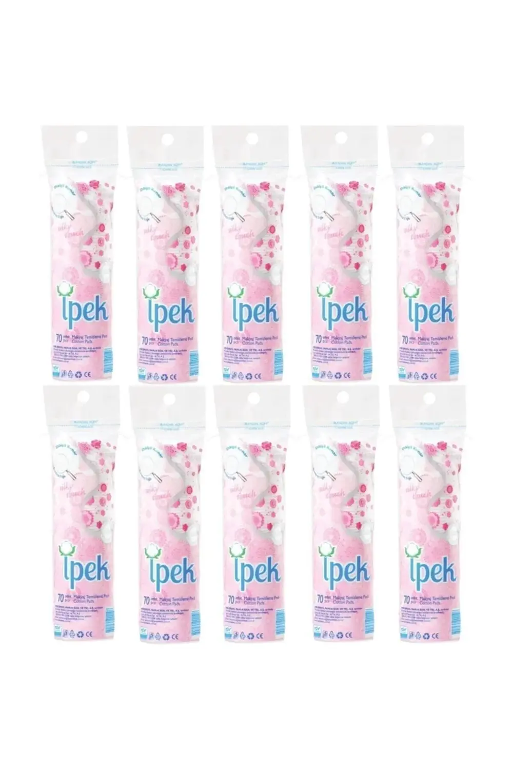 İpek Disk Makyaj Temizleme Pamuğu 70'li X12 Adet