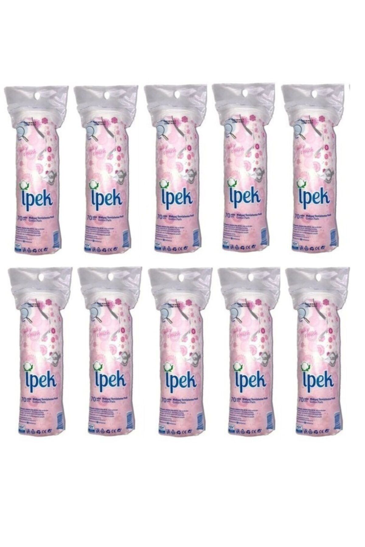 İpek Pamuk İpek Makyaj Pamuğu 10 Adet 10X70 Li Paket