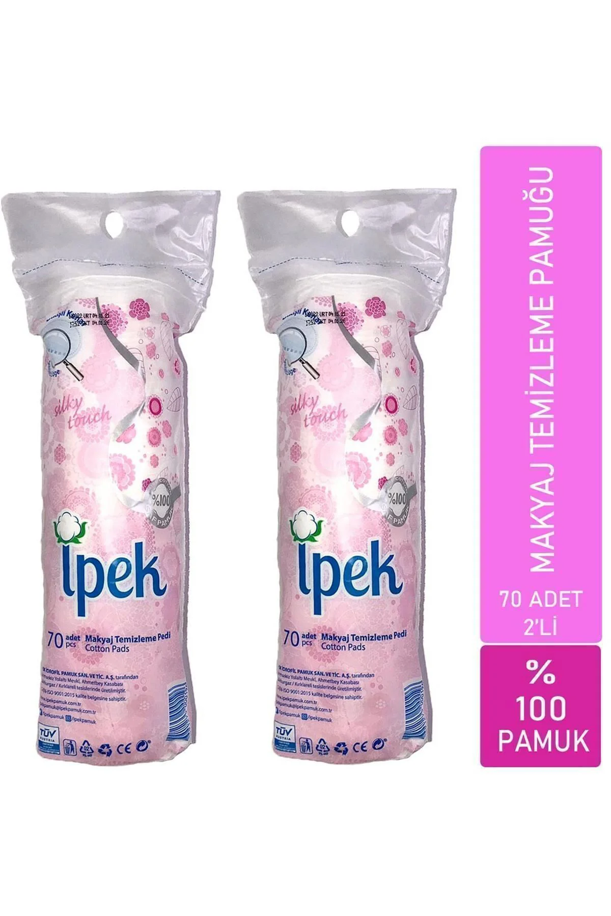 Ipek Makyaj Temizleme Pamuklu Pedi 70'Li X 2