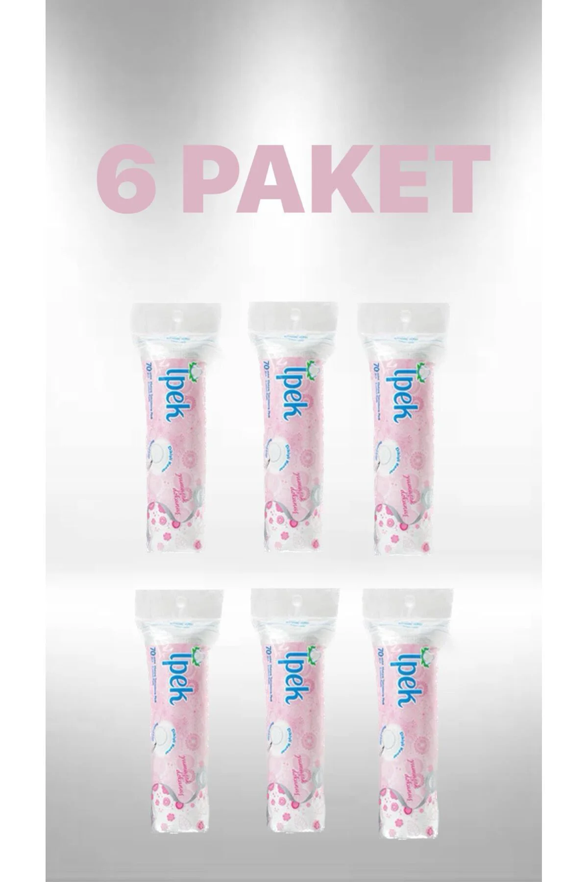 İpek Makyaj Temizleme Pedi 70li X 6 Adet