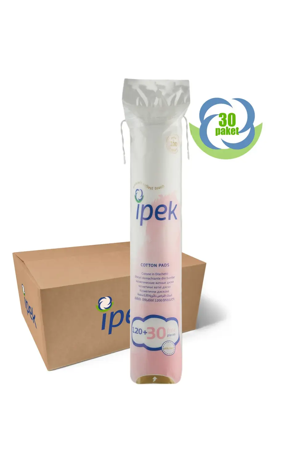 Ipek Makyaj Temizleme Pamuğu Yuvarlak 120 30 Adet 30 Paket