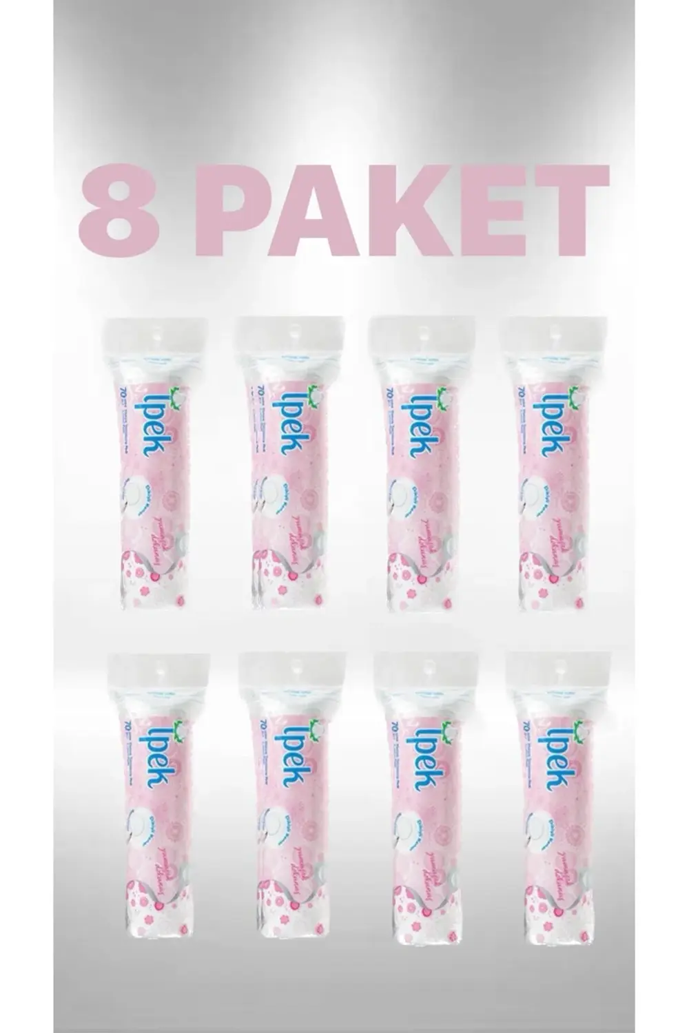 İpek Makyaj Temizleme Pedi 70li X 8 Adet