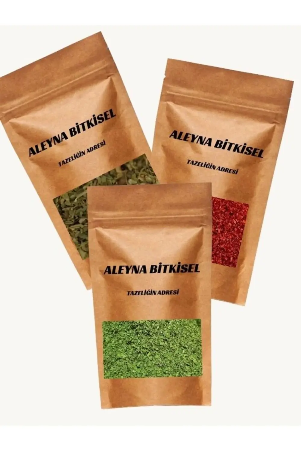Aleyna Bitkisel İpek Pulbiber, Kekik, Nane 3'Lüsü 100 Gr