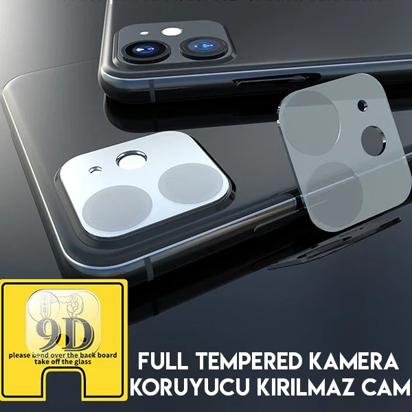 iPhone 11 6.1 full Tempered Kamera Koruyucu Kırılmaz Cam-1852