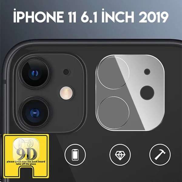 iPhone 11 6.1 full Tempered Kamera Koruyucu Kırılmaz Cam-1852