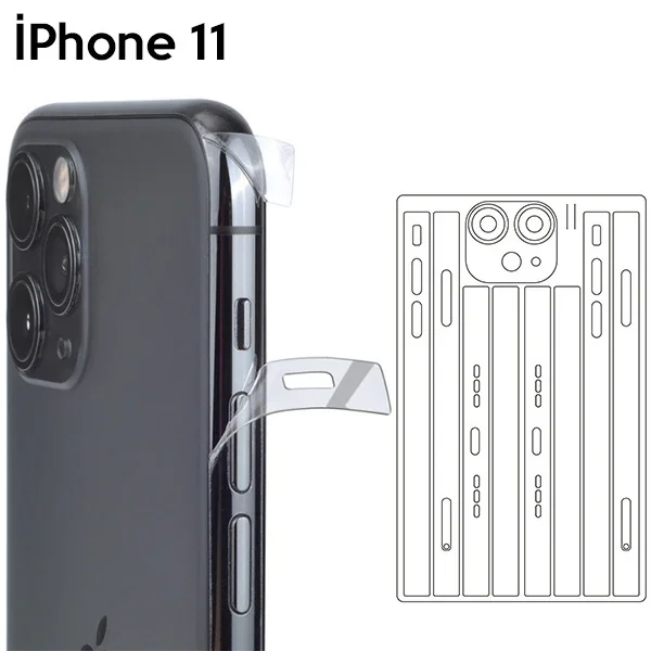 iPhone 11 6.1 Hidrojel Kamera & Yan Kaplama Film - Çizilmelere Karşı Ultra Koruyucu