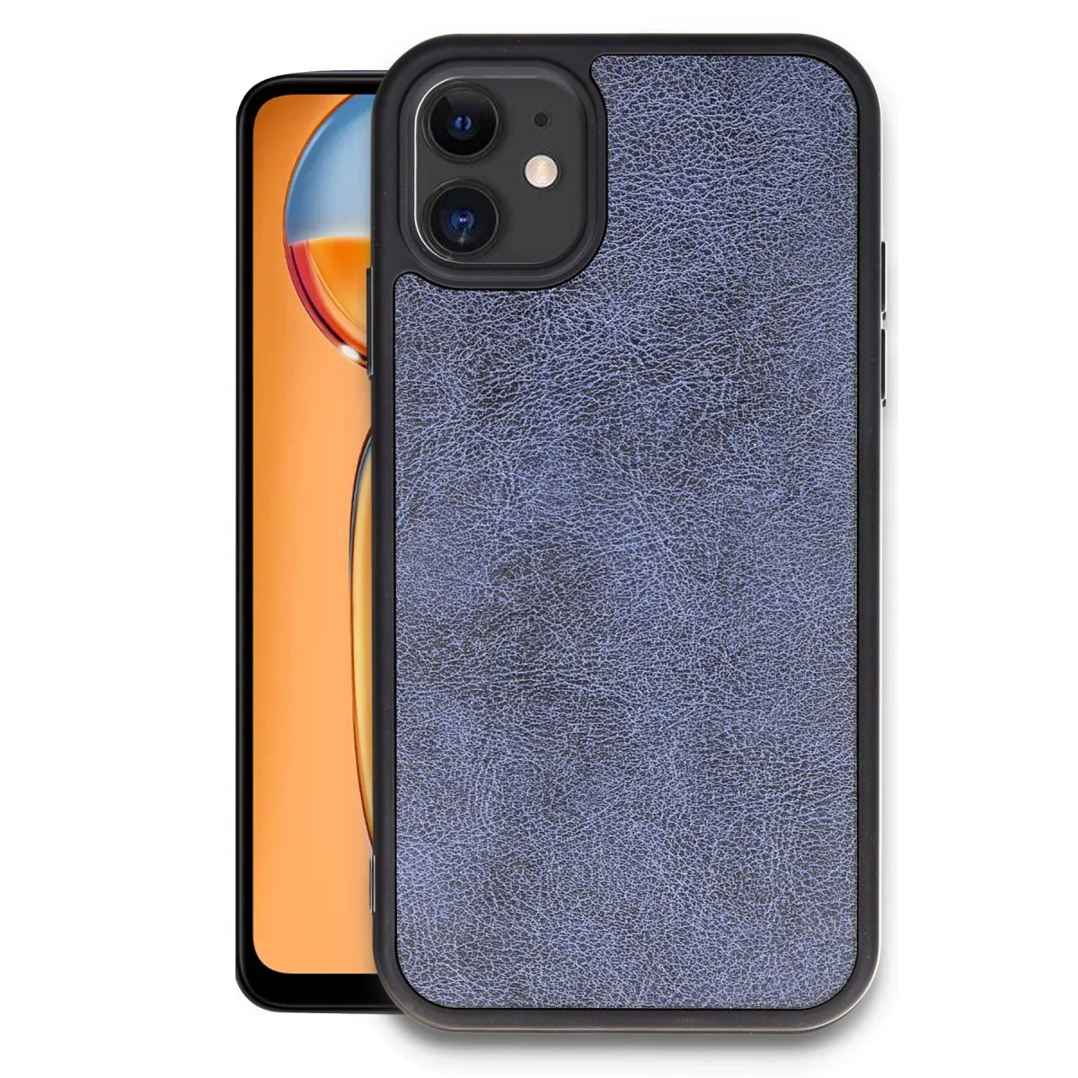 iPhone 11 Aras Deri Kılıf - Lacivert Premium Deri ve 360° Koruma