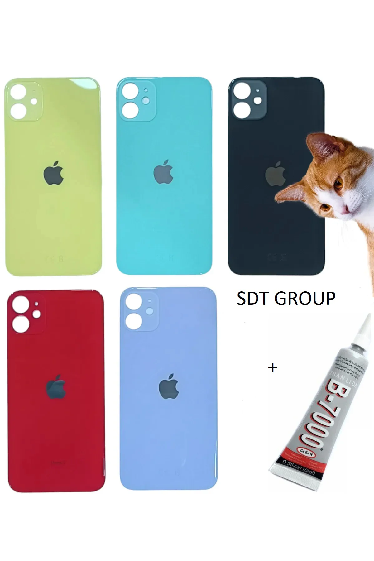 iPhone 11 Arka Batarya Pil Kapağı SİYAH (B7000 15 iPhone 11 Arka Batarya Pil Kapağı SİYAH (B7000 15