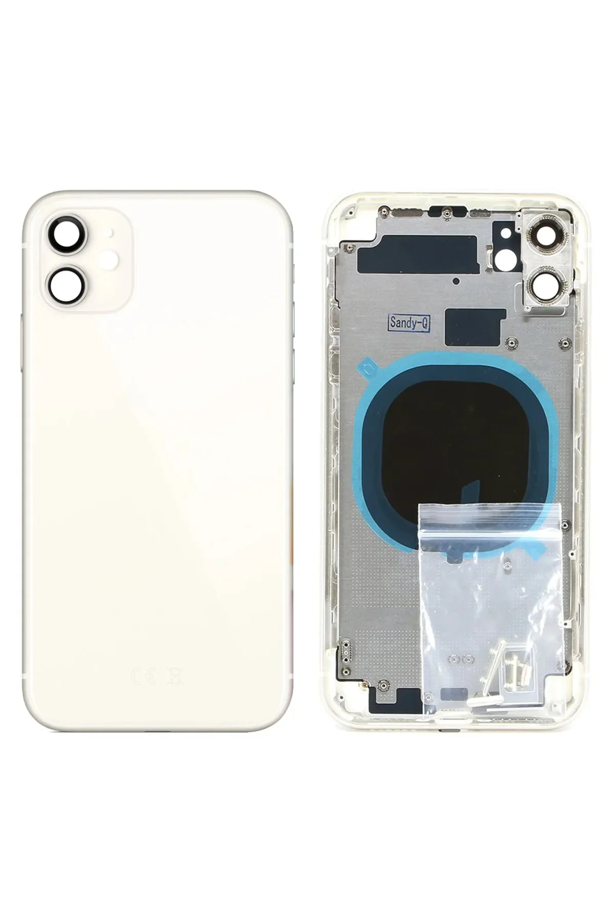 Iphone 11 Boş Kasa + Kapak Beyaz Iphone 11 Boş Kasa + Kapak Beyaz