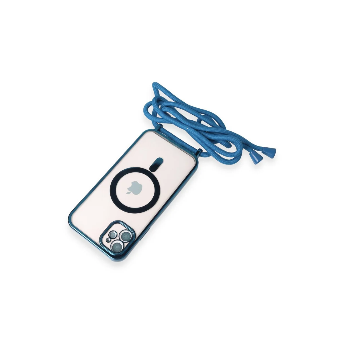 iPhone 11 Divo Lazer Askılı Magsafe Kapak - Sierra Blue