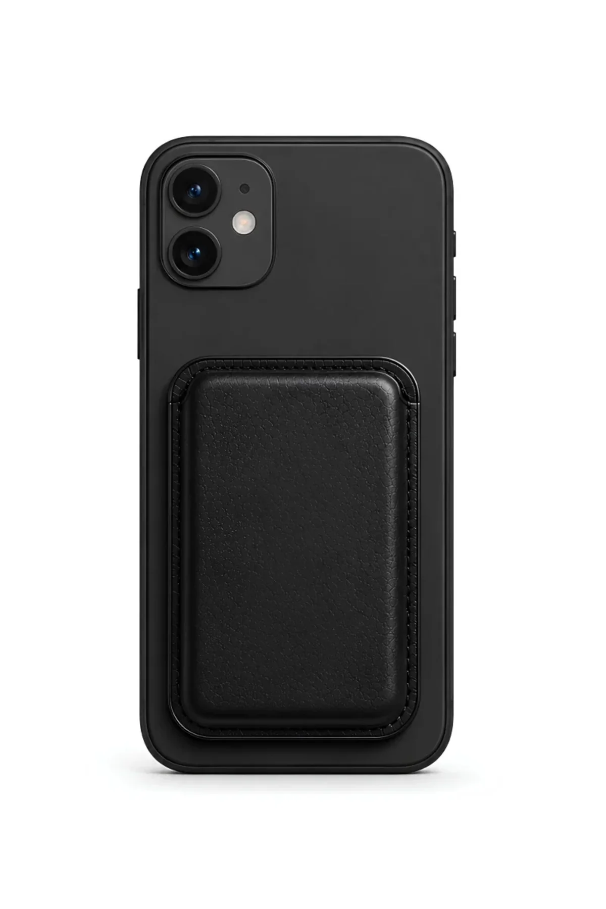 iPhone 11 Heritage Hakiki Deri Cüzdan Magsafe Noir Siyah