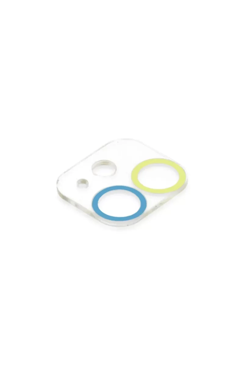 iPhone 11 ile Uyumlu Renkli Kamera Lens Koruma Camı - Sarı-Mavi | Çizilme ve Darbelere Karşı Koruma