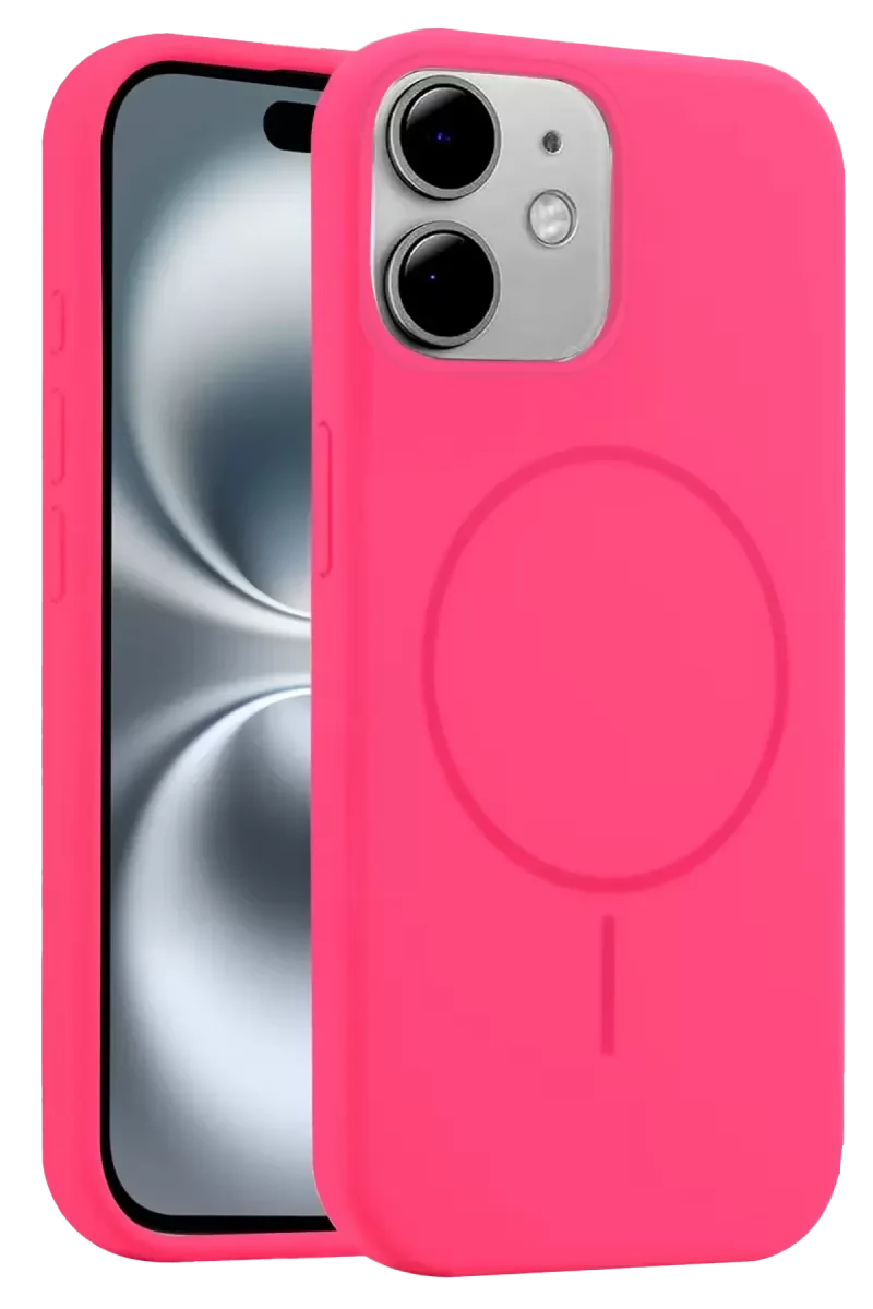 iPhone 11 ile Uyumlu Jully MagSafe Şarj Destekli Kılıf - Pembe