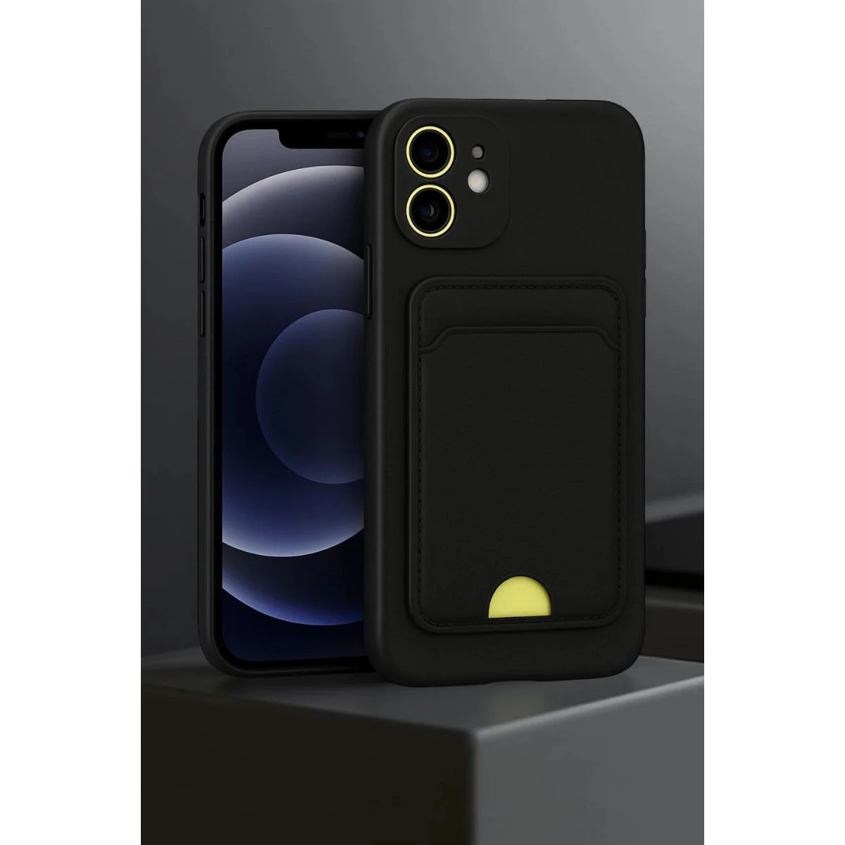 iPhone 11 ile Uyumlu Kartvizitli Silikon Kılıf - Siyah Kelvin Serisi Fiyatı, Yorumları ve Özellikleri