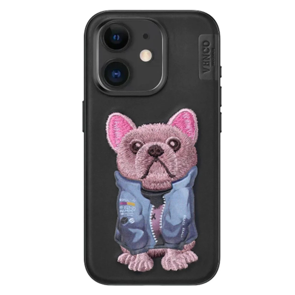 iPhone 11 ile Uyumlu Cute Köpek Desenli Kapak - Siyah, Darbe Korumalı iPhone 11 ile Uyumlu Cute Köpek Desenli Kapak - Siyah, Darbe Korumalı
