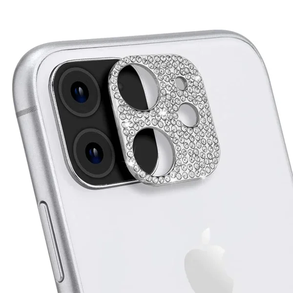 iPhone 11 Kamera Lens Koruyucu – Diamond Taşlı Parlaklıkla Çizilmelere Son