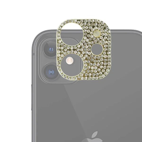 iPhone 11 Kamera Lens Koruyucu – Diamond Taşlı Parlaklıkla Çizilmelere Son