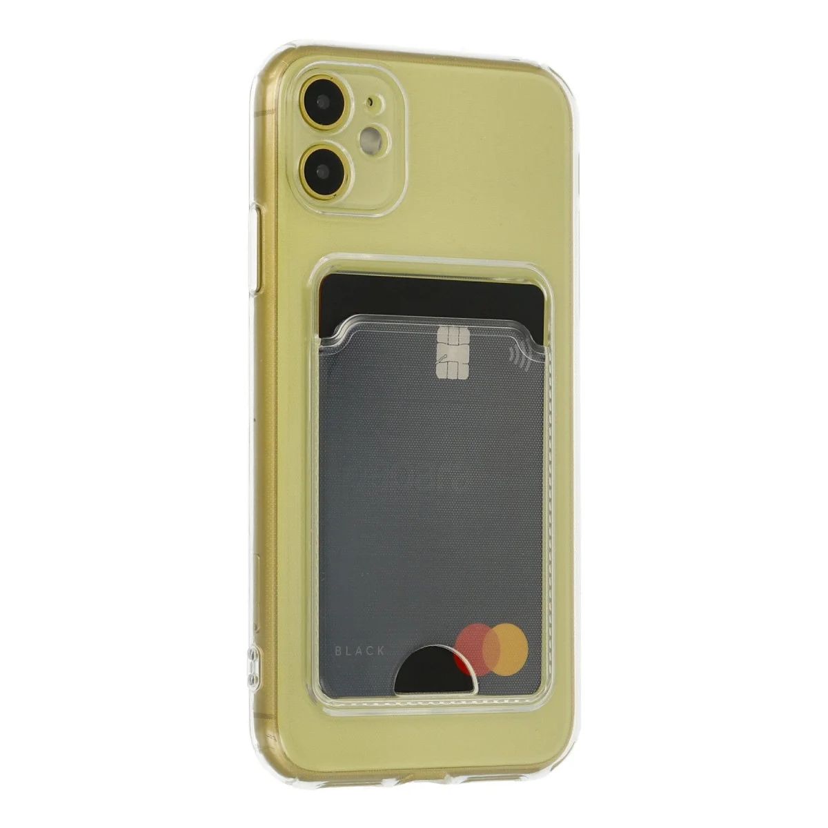 iPhone 11 Kılıf Kart Şeffaf Silikon - Ekstra Korumalı ve Pratik Cep Kılıfı