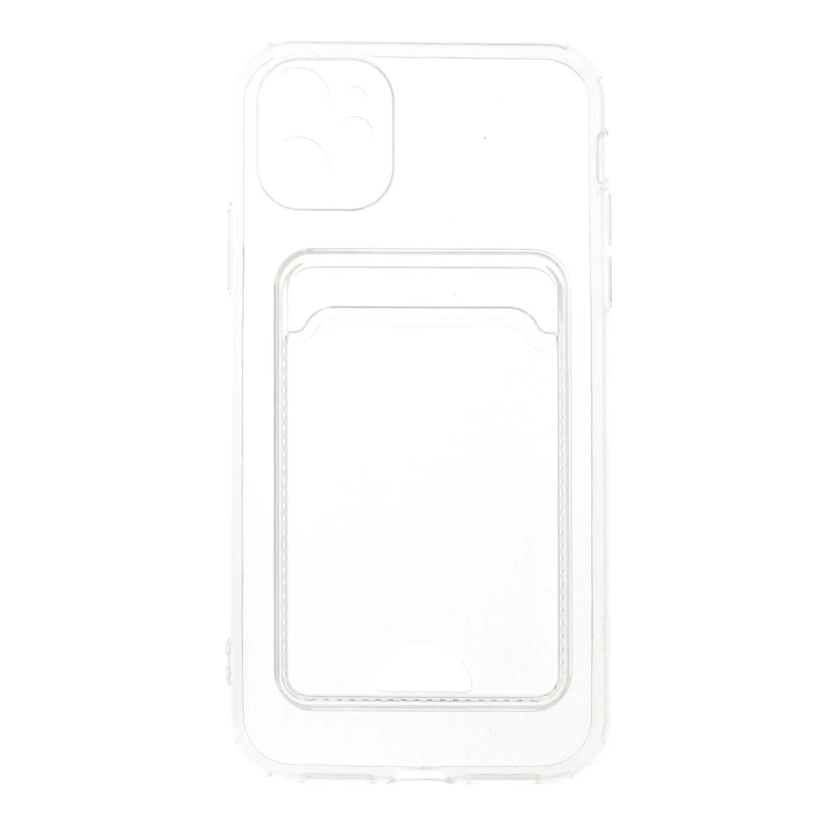 iPhone 11 Kılıf Kart Şeffaf Silikon - Ekstra Korumalı ve Pratik Cep Kılıfı
