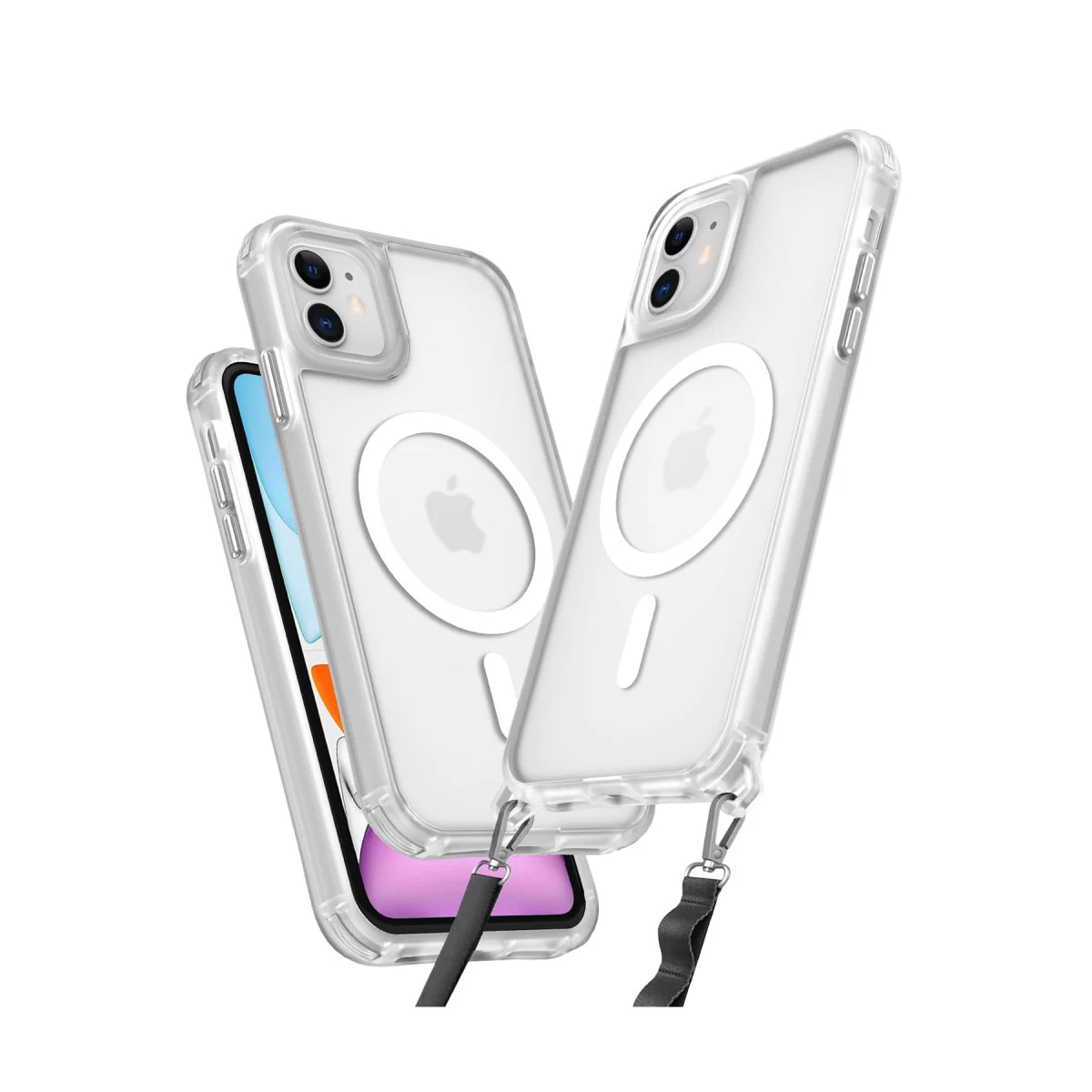 iPhone 11 Kılıf Şeffaf Silikon MagSafe Enka Serisi - Darbe Koruma