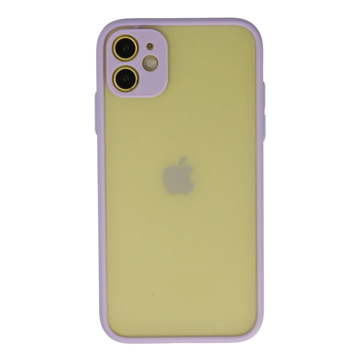 iPhone 11 Montreal Silikon Kılıf - Mor Kamera Korumalı ve Mat Arka Panel