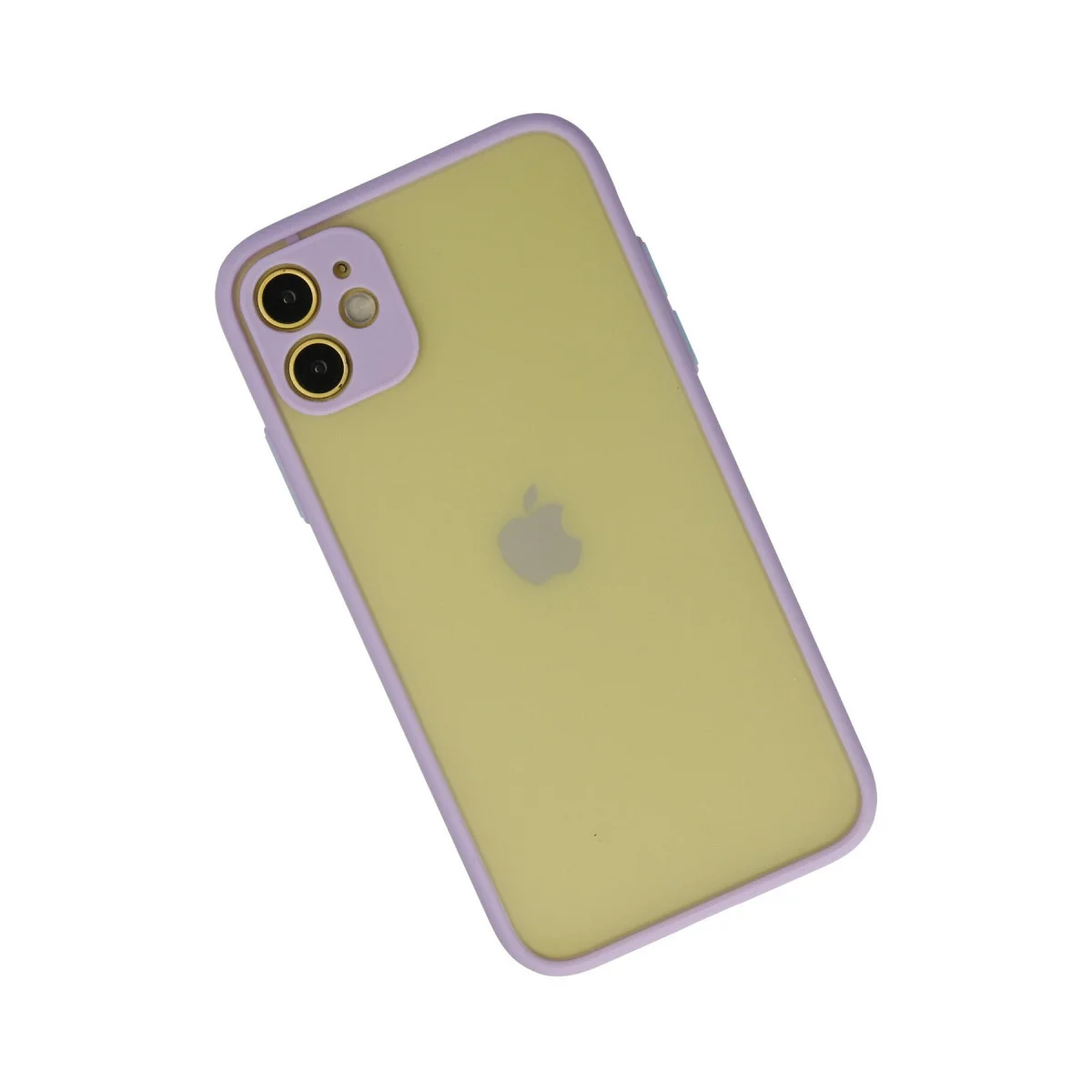 iPhone 11 Montreal Silikon Kılıf - Mor Kamera Korumalı ve Mat Arka Panel