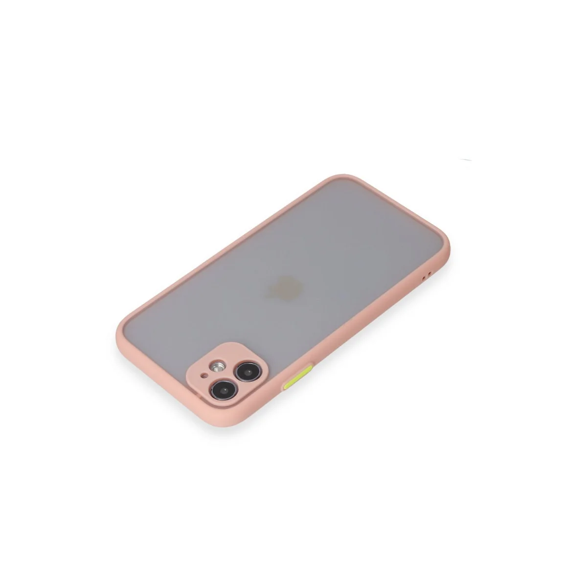 iPhone 11 Montreal Silikon Kılıf - Pembe Kamera Korumalı, Darbe Emici ve Mat Arka Panel