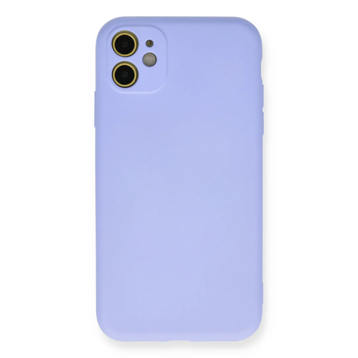 iPhone 11 Nano İçi Kadife Silikon Kılıf Lila - Premium Koruma