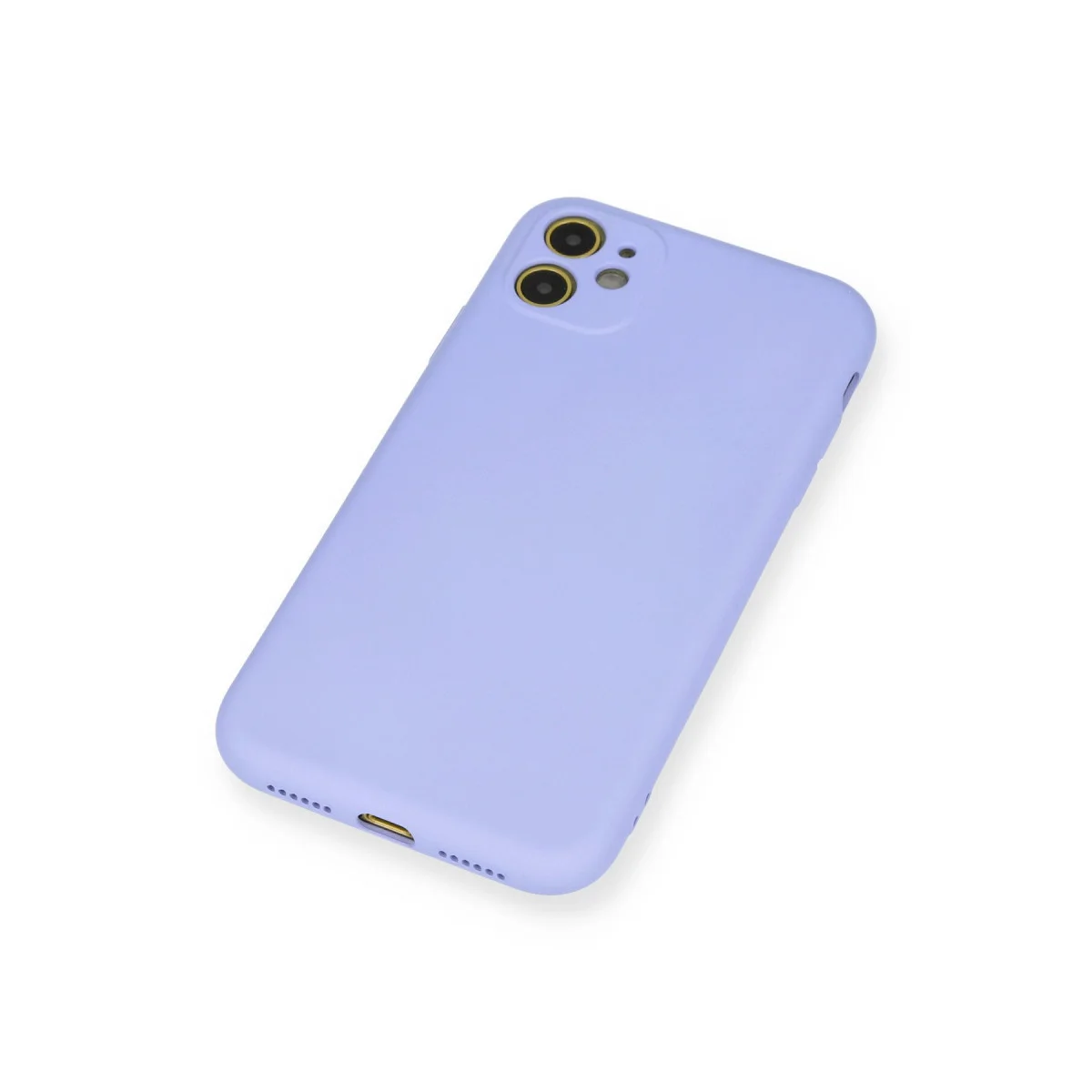 iPhone 11 Nano İçi Kadife Silikon Kılıf Lila - Premium Koruma