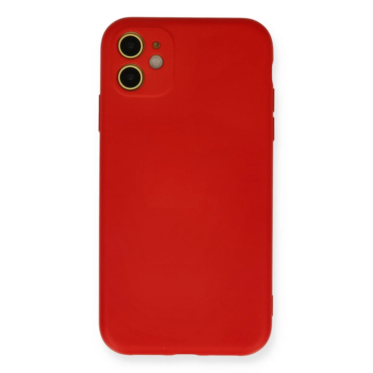 iPhone 11 Nano İçi Kadife Silikon Kılıf - Kırmızı (Maksimum Koruma ve Stil)