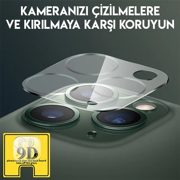 iPhone 11 Pro 11 Pro Max Full Tempered Kamera Koruyucu Kırılmaz Cam-1852