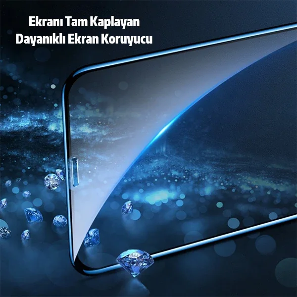 iPhone 11 Pro 2in1 Full Glue Kamera Lens & Ekran Koruyucu Cam Set - Çizilmeye Karşı 5 Katman Dayanıklı