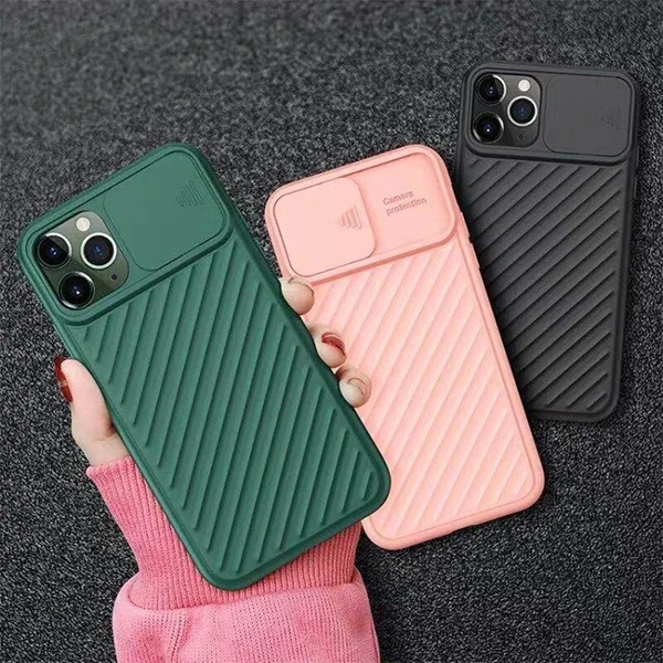 iPhone 11 Pro 5.8 Kamera Kapatan Sürgülü Kılıf - Darbe Önleyici TPU