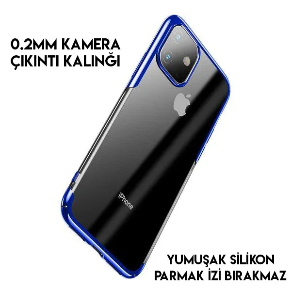 iPhone 11 Pro 5.8'' Ultra İnce Şeffaf Silikon Kılıf - Parlak Darbe Koruyucu Case