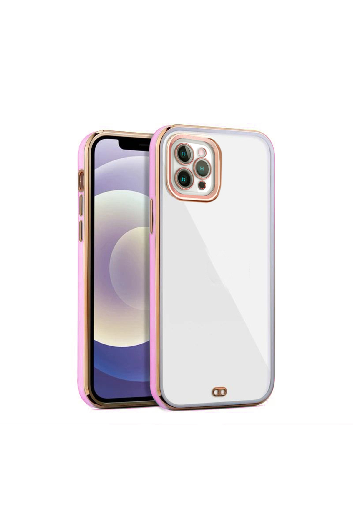 iPhone 11 Pro arka Kapak Kılıf Pembe kenarlı rose